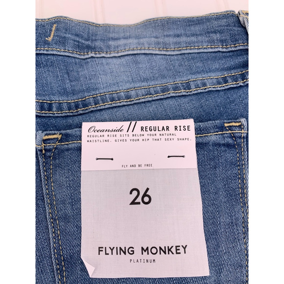 Flying Monkey Platinum Cut-Off Jean Shorts 26 New - Picture 5 of 12
